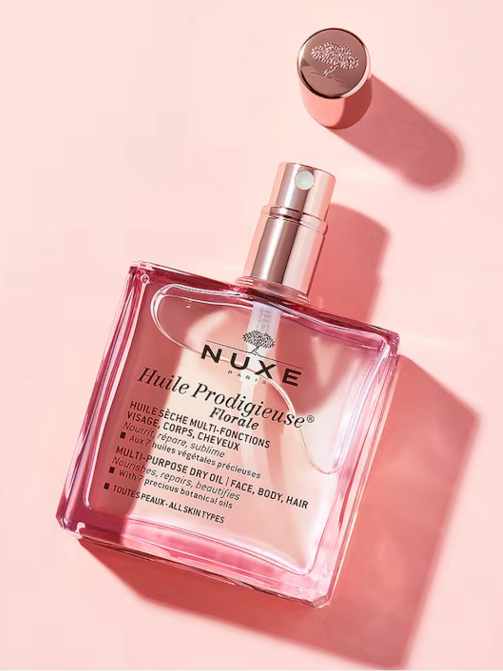 NUXE Huile Prodigieuse Florale Multi-Purpose Dry Oil — Pink Bottle 1.6 oz